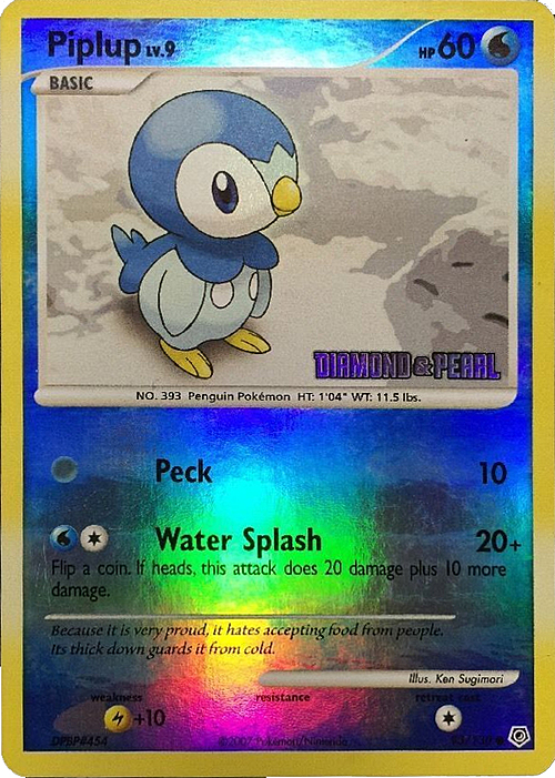 Piplup Lv.9 Card Front