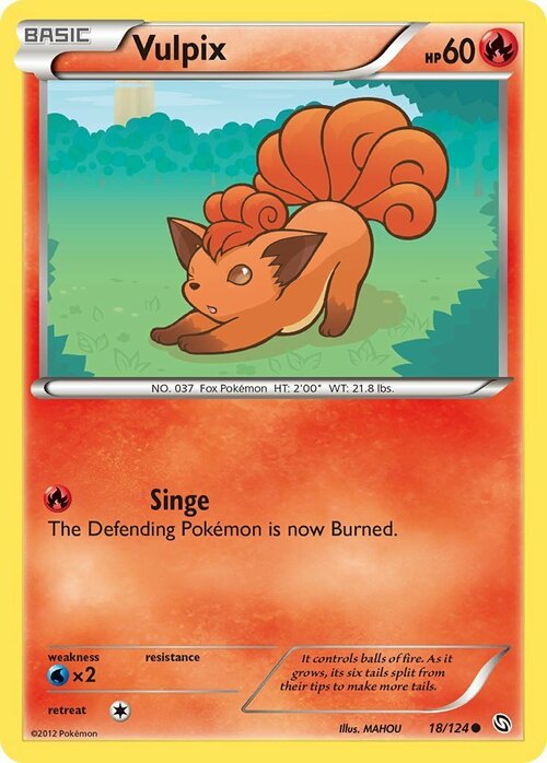 Vulpix Card Front