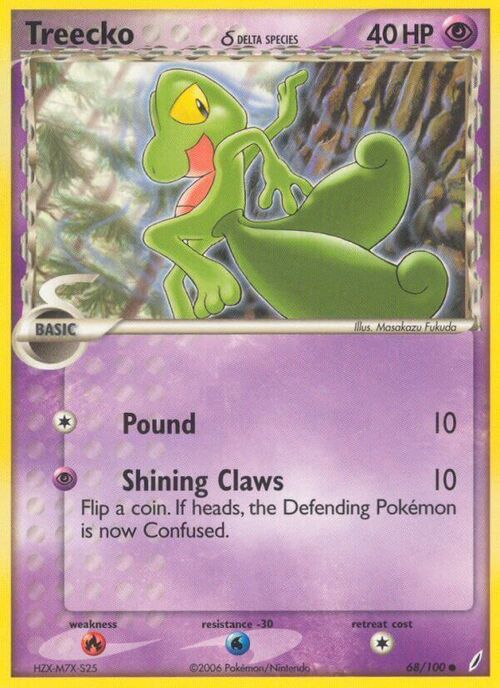 Treecko δ Card Front