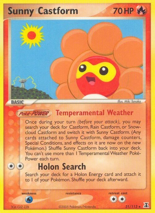 Sunny Castform Card Front