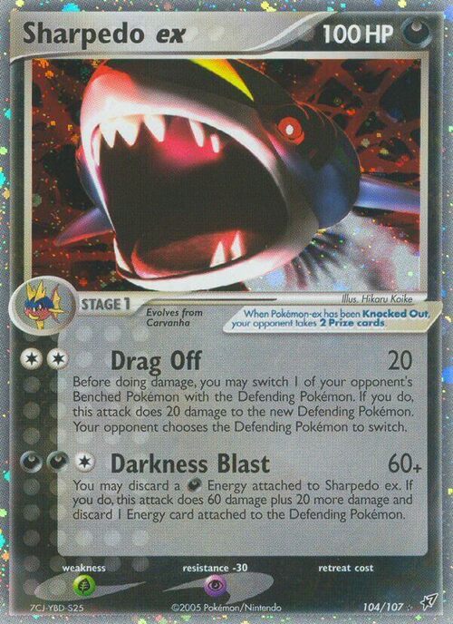 Sharpedo ex Card Front