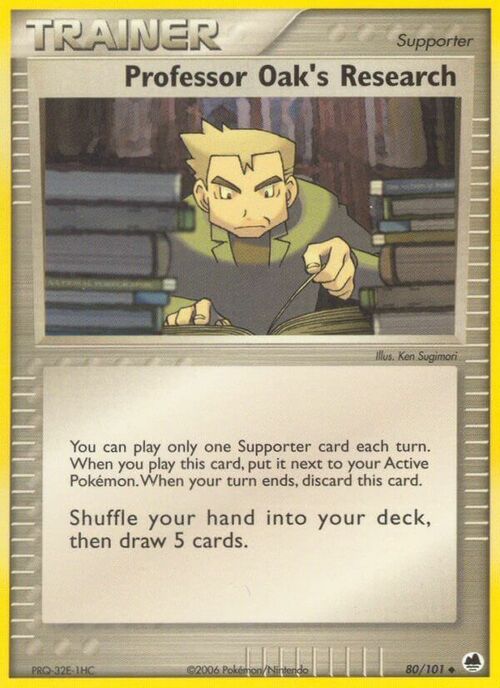 Professor Oak's Research Card Front