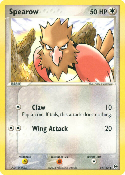 Spearow Card Front