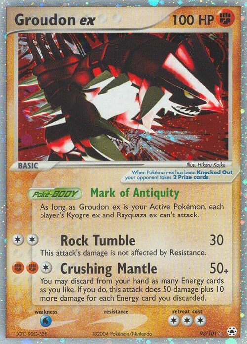 Groudon ex Card Front