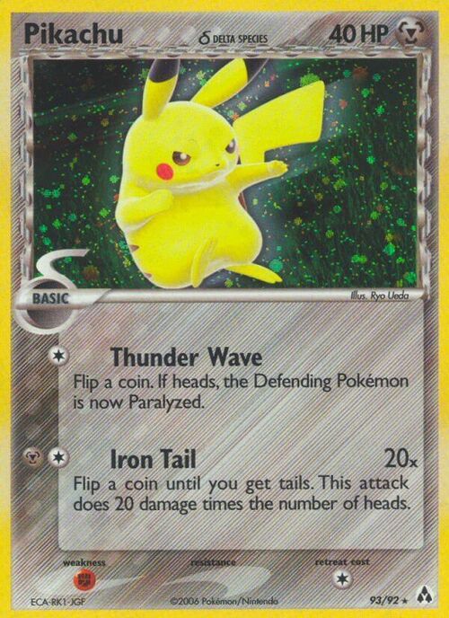 Pikachu δ Card Front