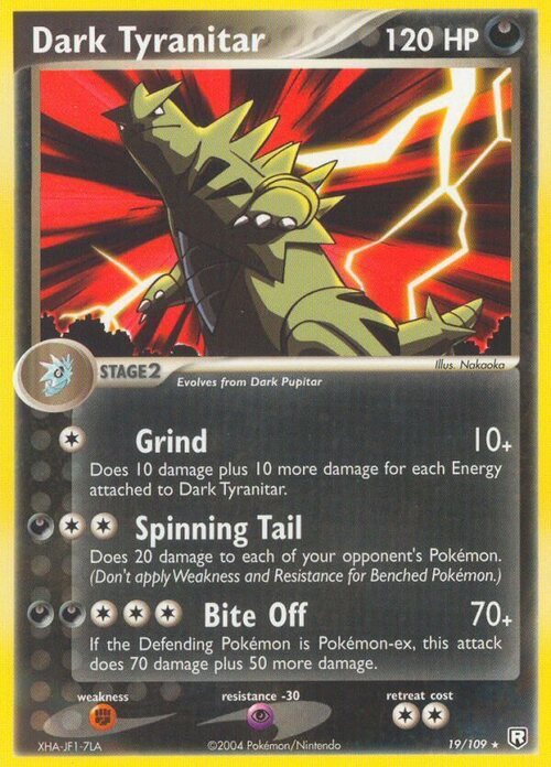 Dark Tyranitar Card Front