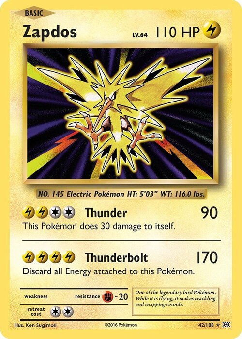 Zapdos Card Front