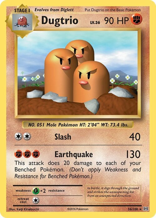 Dugtrio Card Front