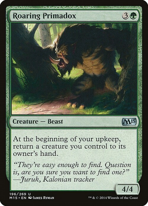 Roaring Primadox Card Front