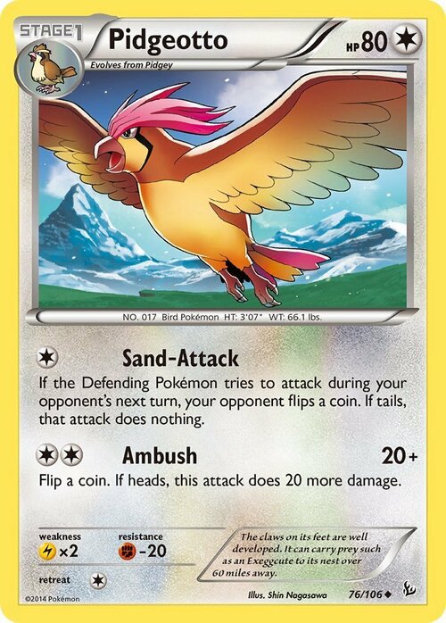 Pidgeotto Card Front