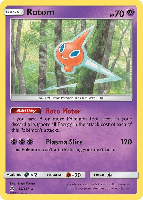 Rotom Card Front