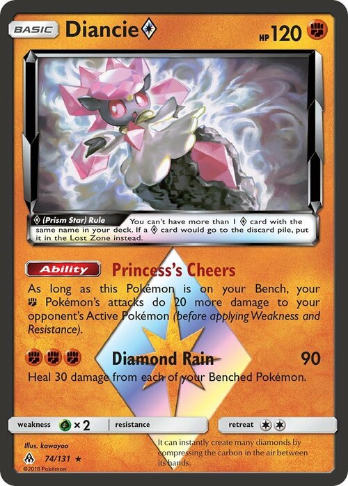 Diancie Prism Star Card Front