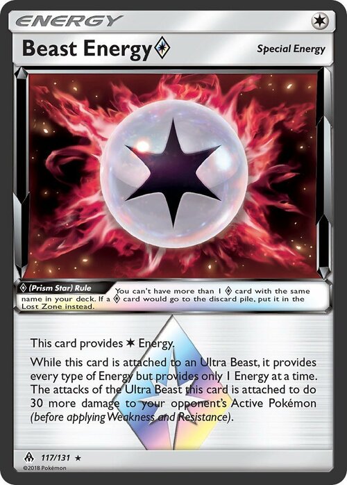 Beast Energy Prism Star Card Front