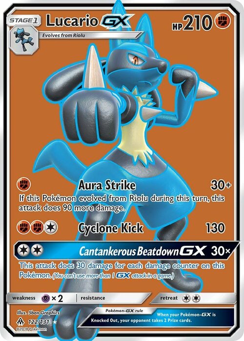 Lucario GX Card Front