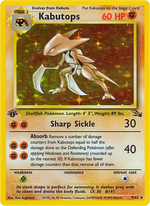 Kabutops Card Front