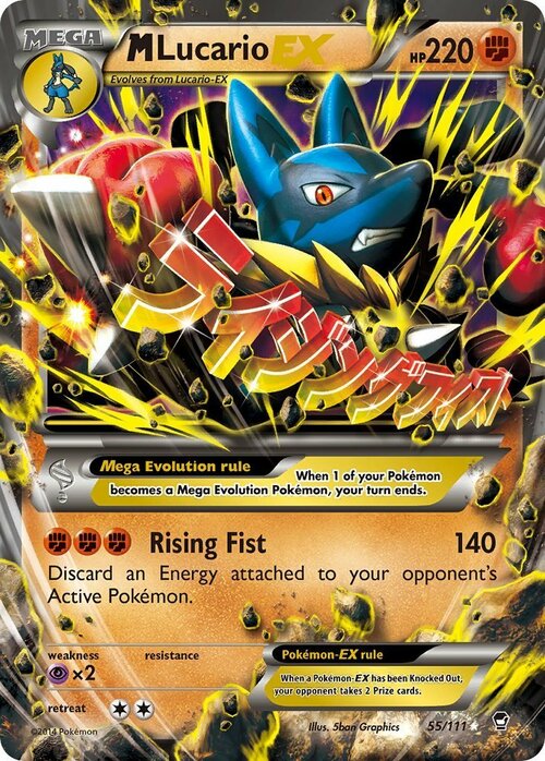 M Lucario EX Card Front