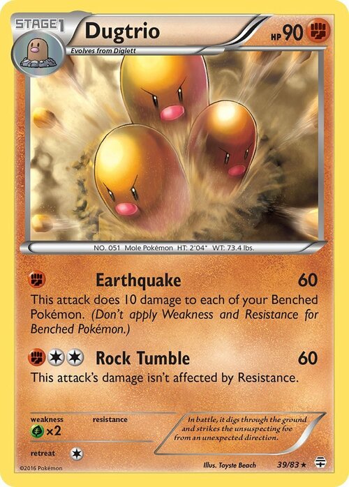 Dugtrio Card Front