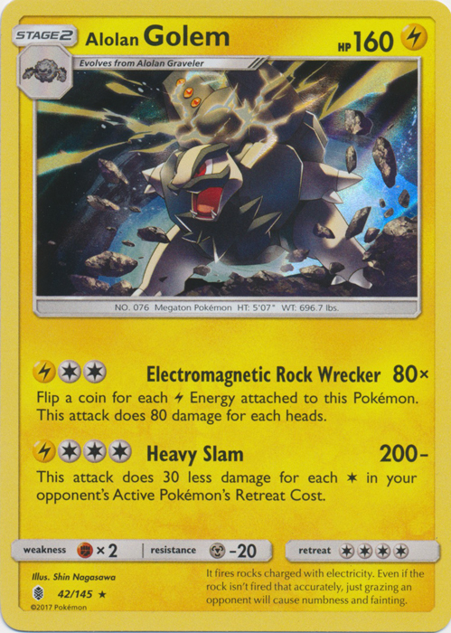 Alolan Golem Card Front