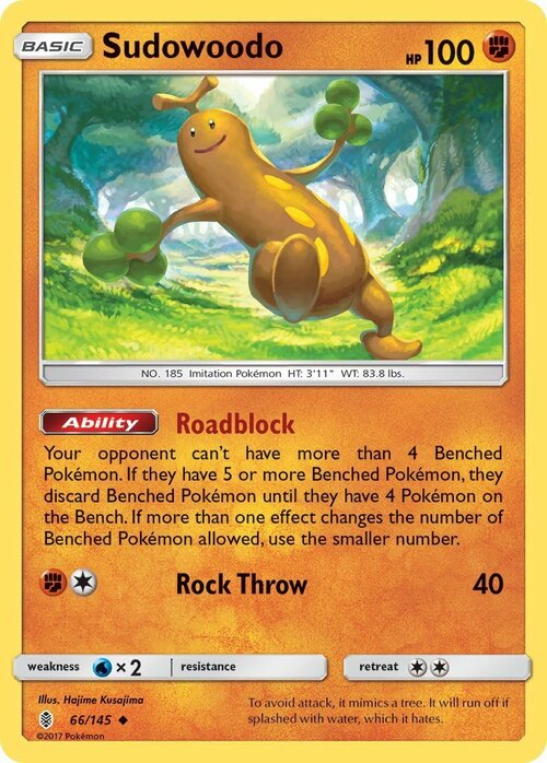 Sudowoodo Card Front