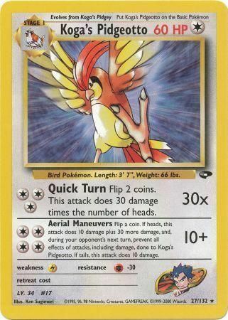 Koga's Pidgeotto Card Front