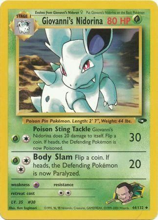 Giovanni's Nidorina Card Front