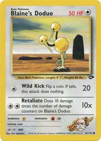 Blaine's Doduo Card Front