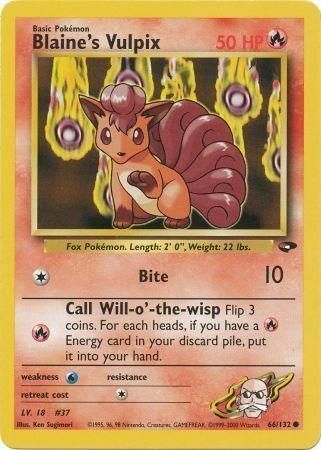 Blaine's Vulpix Card Front