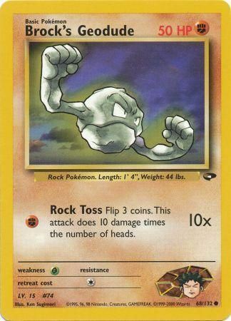 Brock's Geodude Card Front