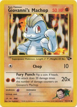 Giovanni's Machop Card Front