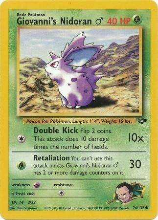 Giovanni's Nidoran M Card Front