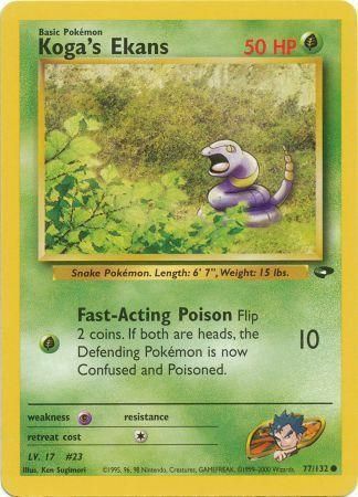 Koga's Ekans Card Front