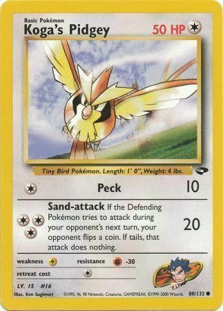 Koga's Pidgey Card Front