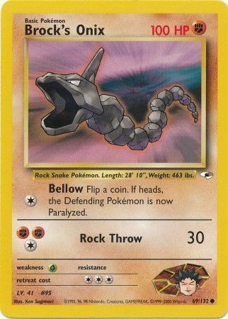 Brock's Onix Card Front