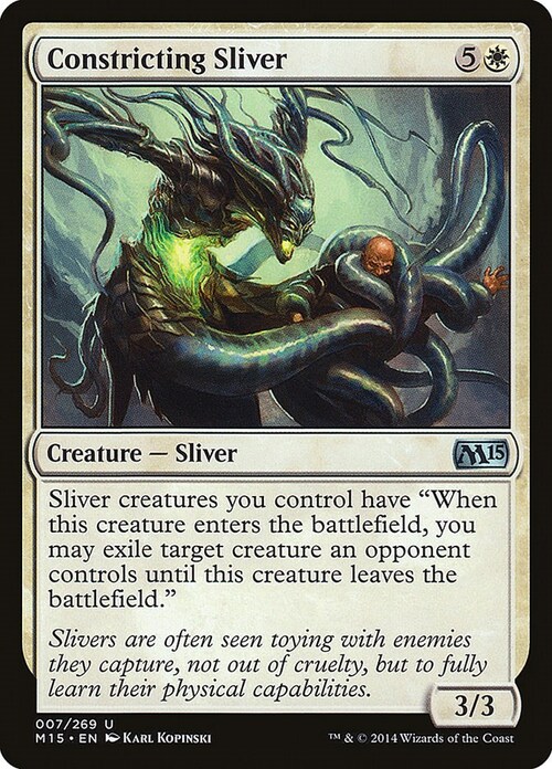 Constricting Sliver Card Front