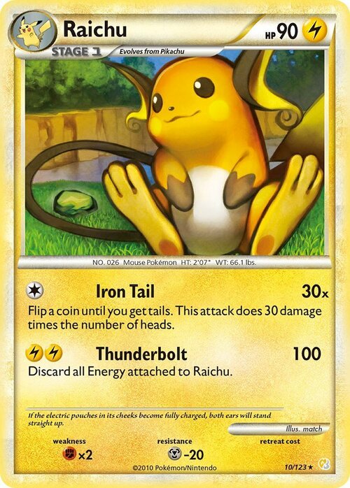 Raichu Card Front