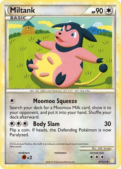 Miltank Card Front