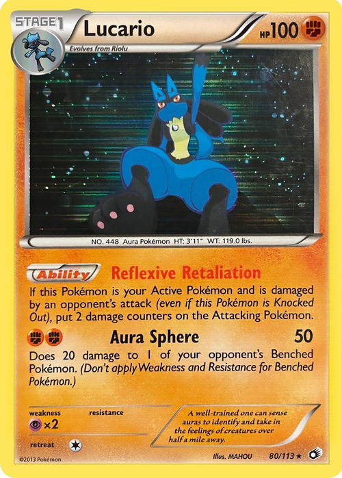 Lucario Card Front