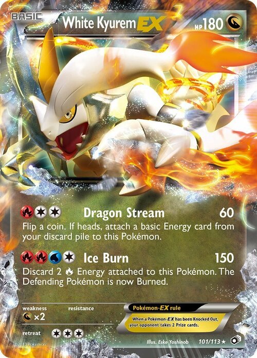 White Kyurem EX Card Front