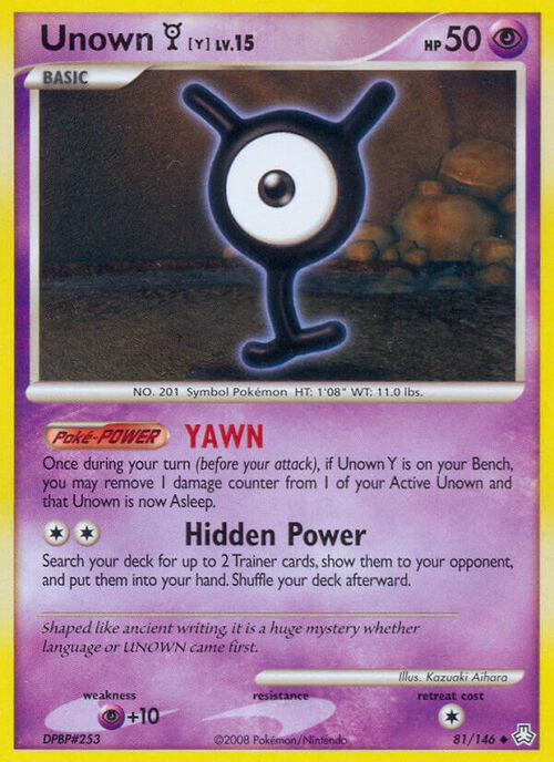 Unown [Y] Lv.15 Card Front