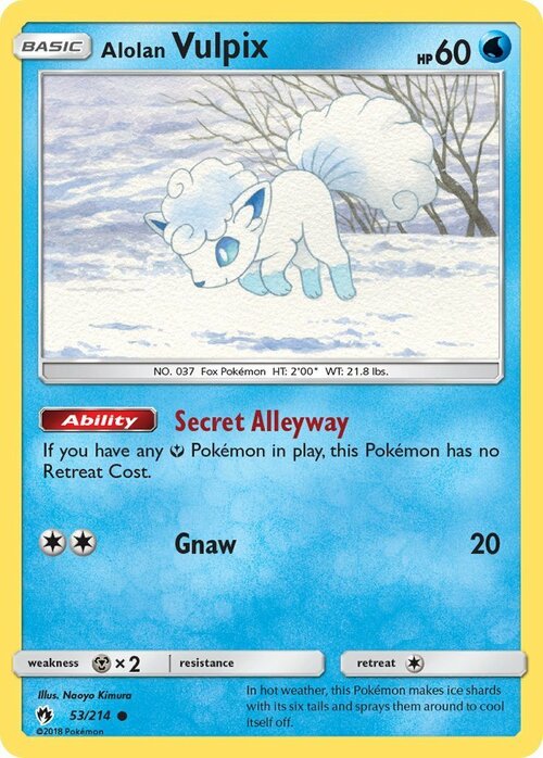 Alolan Vulpix Card Front