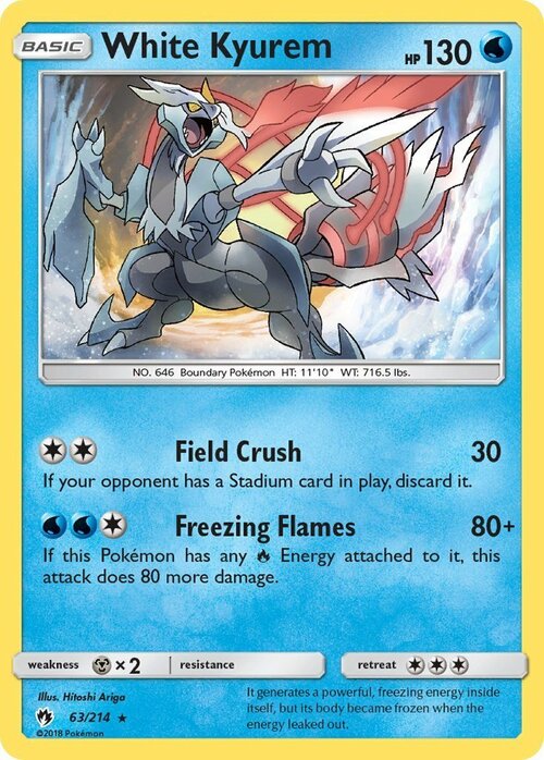 White Kyurem Card Front