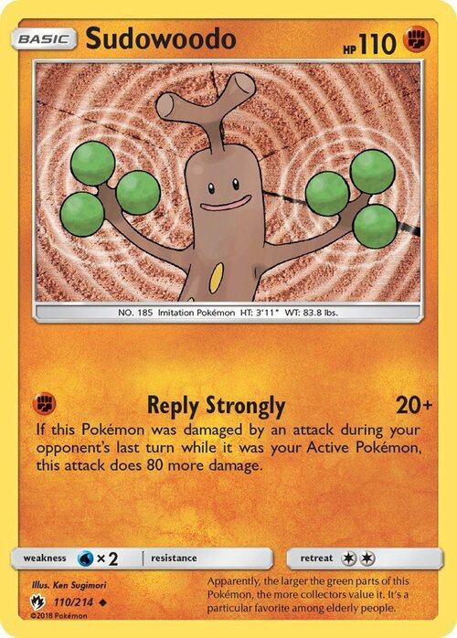 Sudowoodo Card Front