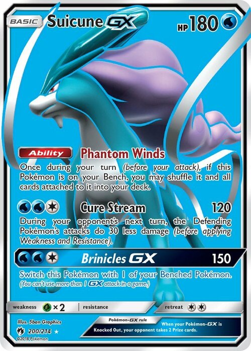 Suicune GX Card Front