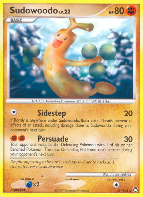 Sudowoodo Card Front