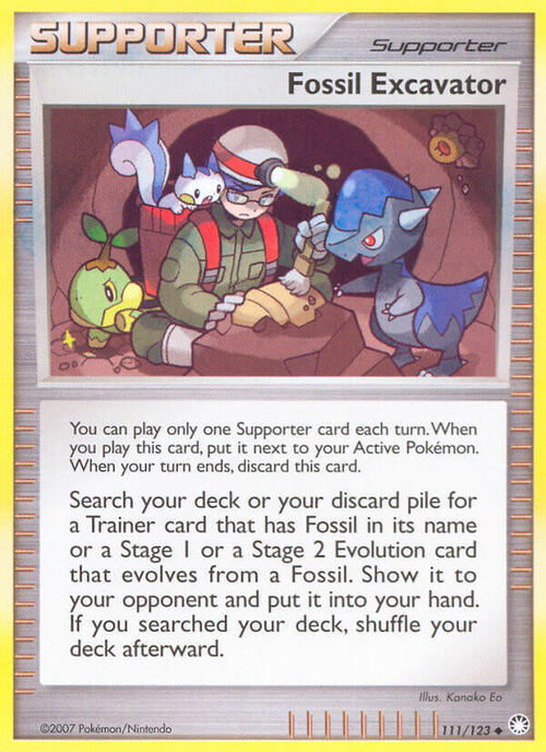 Fossil Excavator Card Front