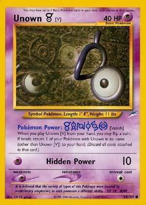 Unown V Card Front