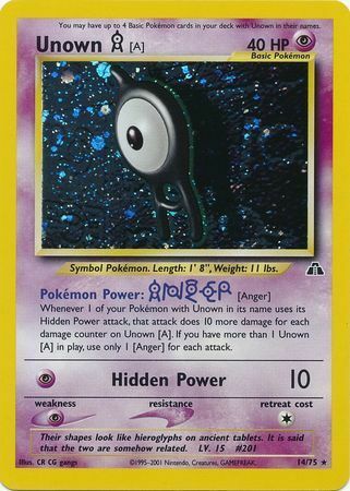 Unown A Card Front