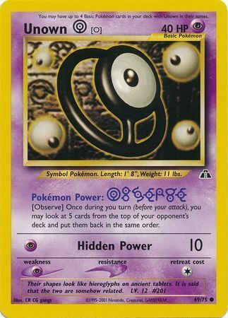 Unown O Card Front