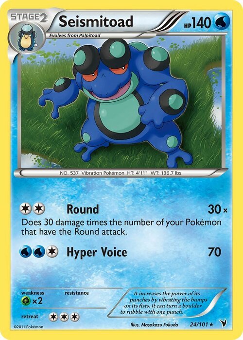 Seismitoad Card Front