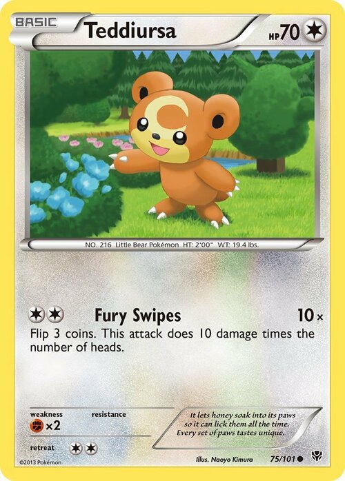 Teddiursa Card Front